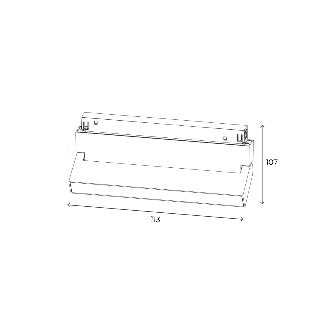 Светильник трековый 4в1 IZILED 6W 48V IZ48-1306BK