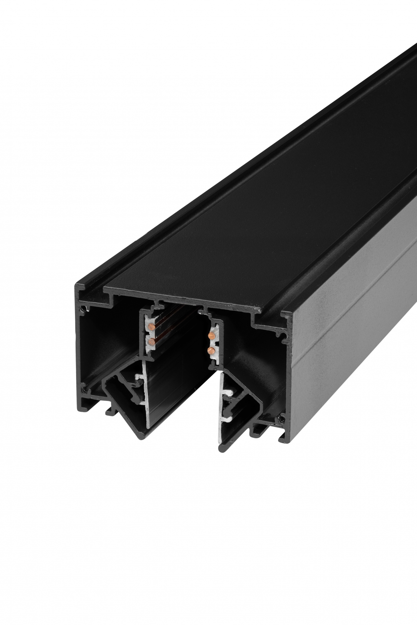 Магнитный шинопровод 2м под натяжной потолок IZILED 48V IZ48-2000BK (торцевые заглушки в комплекте)