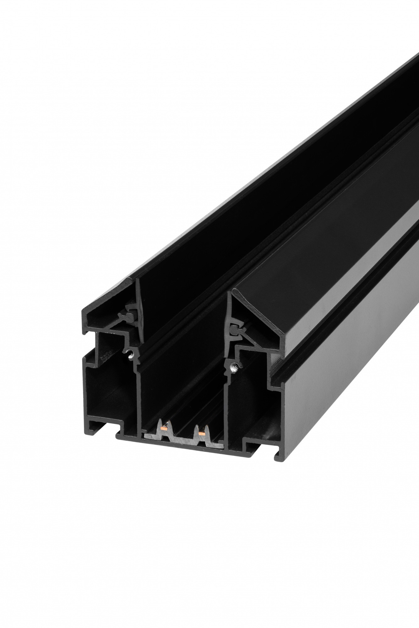 Магнитный шинопровод 2м под натяжной потолок IZILED 220V IZ220-2000BK (торцевые заглушки в комплекте)